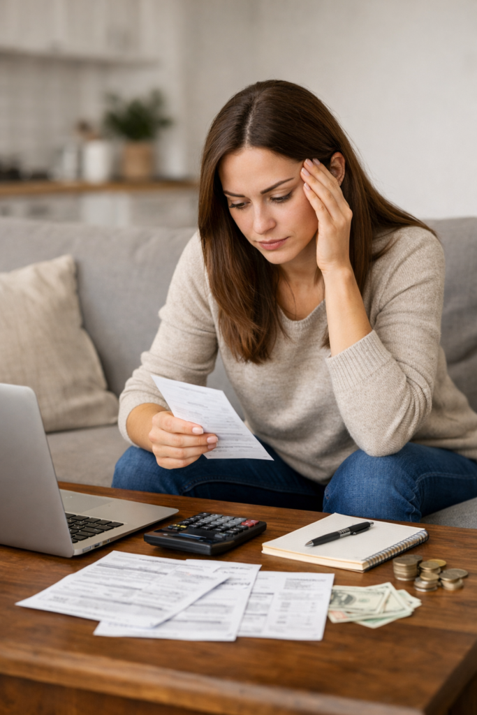 Close-up portrait of a beautiful young woman smiling outdoors with a soft blurred background, representing confidence and financial peace of mind.